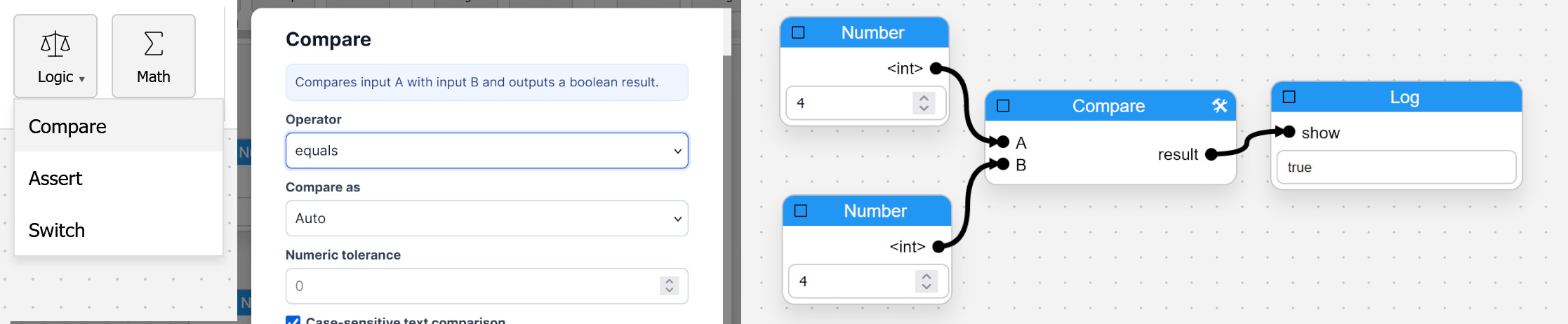 compare values example